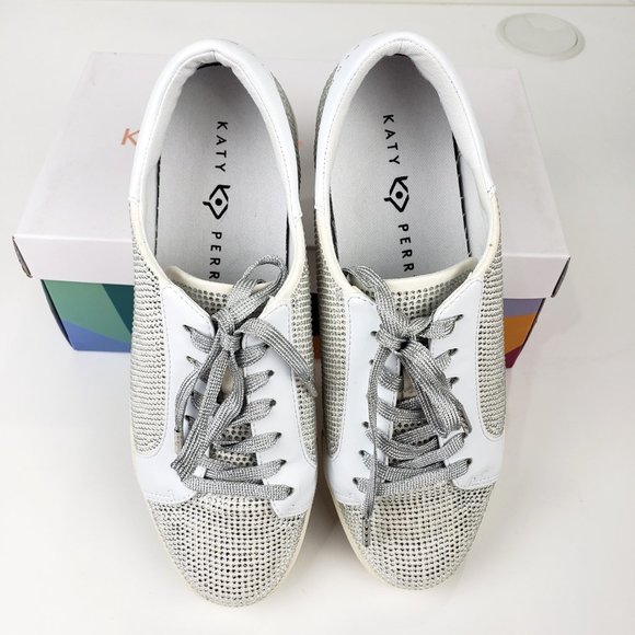 Katy Perry Women Rizzo Crystal Stones Lace-Up Sparkly Sneakers US 9.5 EU40 - Picture 9 of 9